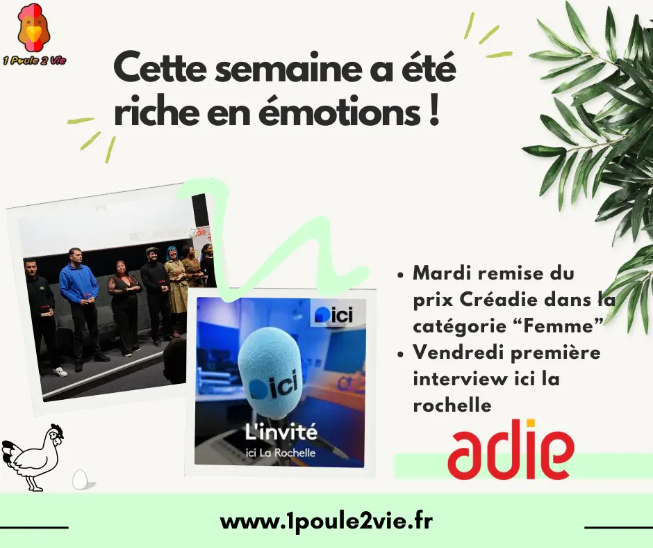 Passage radio France Bleu 1Poule2Vie